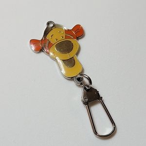 Vintage Disney Tigger Keychain Zipper Pull Purse Charm Signed Winnie-the-Pooh